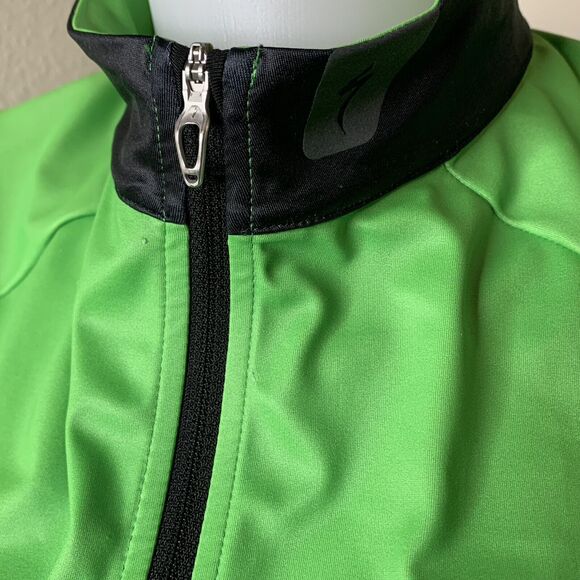 Specialized DeflectUV Form Fit Green Full Zip Cycling Jersey Sz M SL Expert - Picture 4 of 11